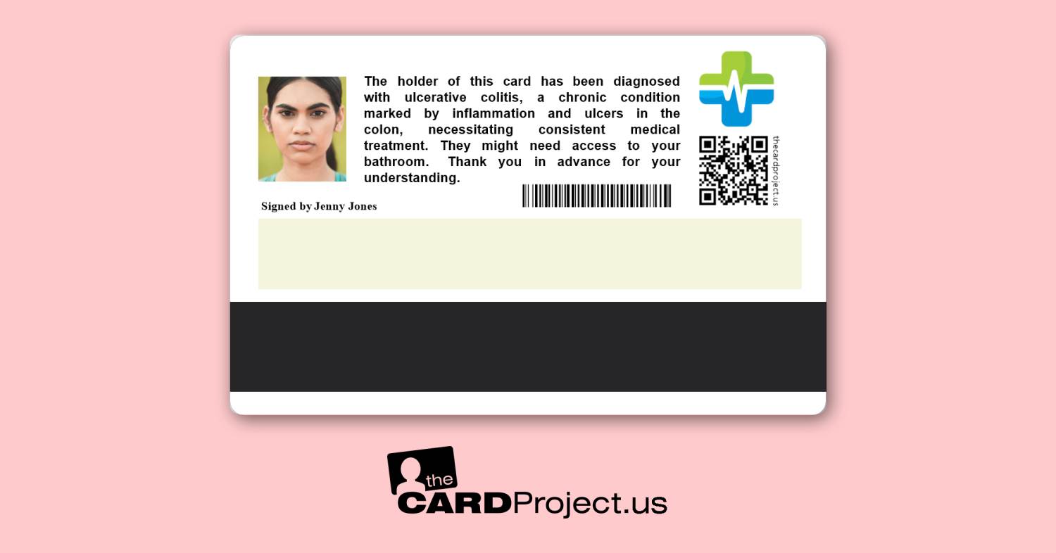 Ulcerative Colitis Premium Medical Card (REAR)